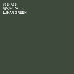 #3E4A3B - Lunar Green Color Image